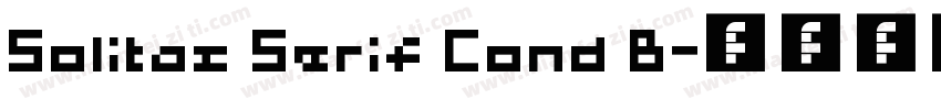 Solitas Serif Cond B字体转换